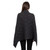 ML184 101 Women’s Merino Wool Buttoned Poncho Backview ShopAran.Com