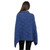 ML184 106 Women’s Aran Style Poncho in Merino Wool with Buttons Backview ShopAran.Com