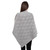 ML184 103 Buttoned Merino Poncho for Ladies Backview ShopAran.Com