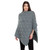ML184 110 Women’s Irish Poncho with Buttons Sideview ShopAran.Com
