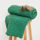 A510 257 KIWI GREEN Colour Authentic Patchwork Aran Blanket with Classic Irish Stitches ShopAran.com