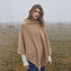 Lightweight Lambswool Seashell Buttons Shawl