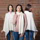 Lightweight Lambswool Seashell Buttons Shawl