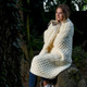 MT101 100 NATURAL WHITE Colour Traditional Aran Knit Throw with Symbolic Stitches 100% Merino Wool ShopAran.com