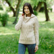 ML160 109 Irish Merino Wool Zip Sweater Lifestyle ShopAran.Com