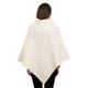 IFL182 600 Triangular Irish Fisherman Wool Poncho Backview ShopAran.Com