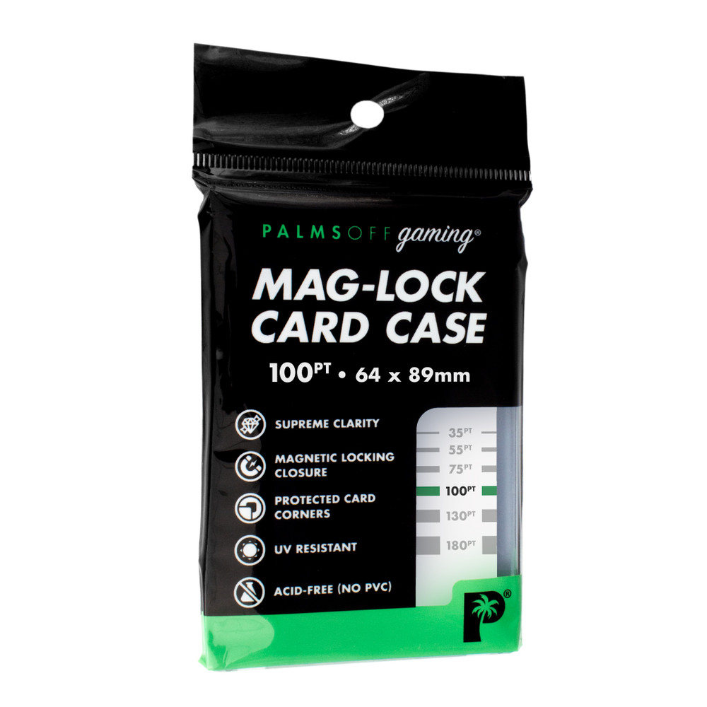 one touch one-touch acrylic card case 100pt magnet lock mag-lock Palms Off Gaming