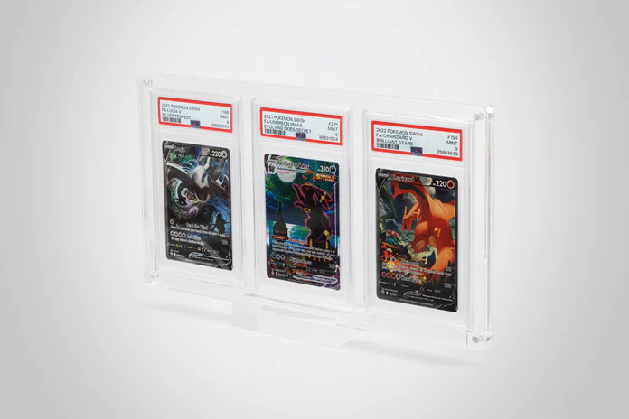 Acryshield Triple PSA Graded Card Acrylic Case incl. Stand