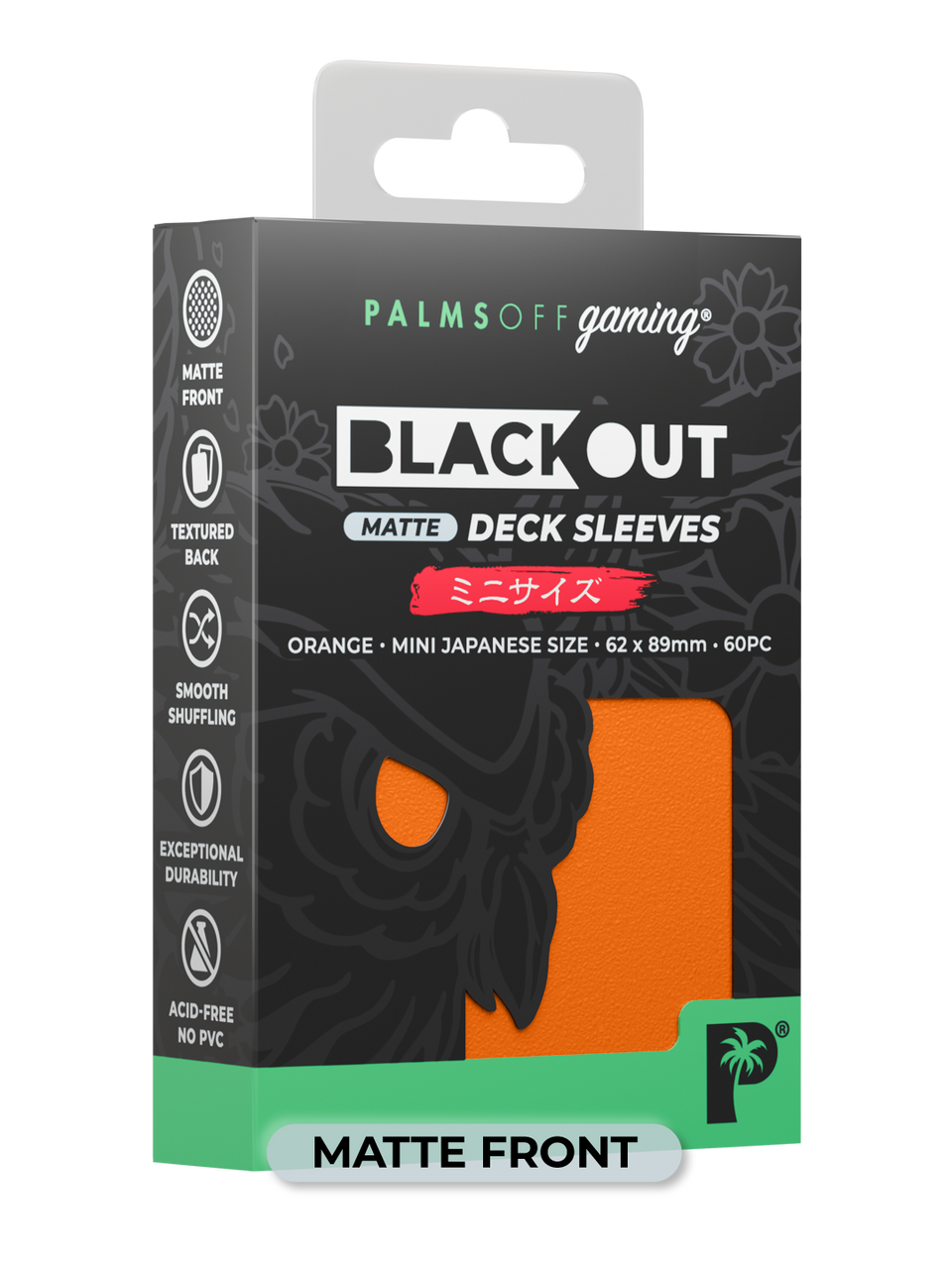 Blackout Deck Sleeves - Japanese Mini Size - Orange - Matte