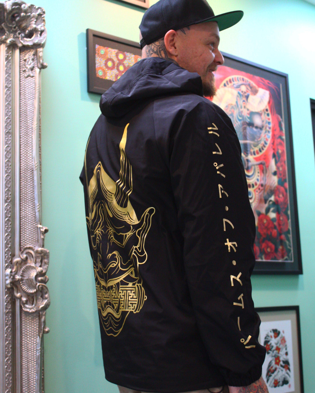 Oni Death Mask Windbreaker Jacket (Slim 