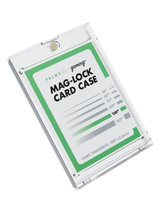 Palms Off Gaming 130pt mag-lock card case, UV-resistant archival-safe acrylic one-touch case for storing trading cards. Palms Off Gaming 130pt mag-lock card case, UV-resistant archival-safe acrylic one-touch case for storing trading cards.