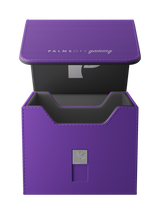Palms Off Gaming purple Genesis Deck Box holds 100 double-sleeved or 120 single-sleeved Pokémon, MTG, One Piece cards and more.