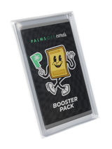 Palms Off Gaming MintFit booster pack top loader sleeves, designed to perfectly fit Palms Off Gaming booster pack top loaders, with a tapered, resealable lip.