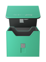 Palms Off Gaming turquoise Genesis Deck Box holds 100 double-sleeved or 120 single-sleeved Pokémon, MTG, One Piece cards and more.
