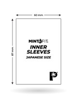 Palms Off Gaming MintFit Japanese mini size inner sleeves, measuring in at 60 x 87mm.