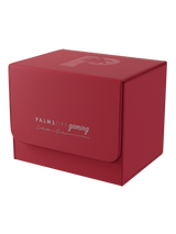 Palms Off Gaming Collector's Series medium red graded card case holds up to 40 PSA or BGS graded cards.