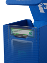 Palms Off Gaming small blue graded card case designed to fit PSA and BGS graded cards securely. Palms Off Gaming small blue graded card case designed to fit PSA and BGS graded cards securely.