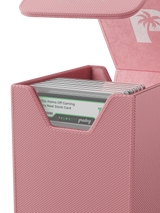 Cutout design on Palms Off Gaming small pink graded card case allows easy viewing of PSA and BGS labels.