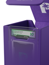 Palms Off Gaming small purple graded card case designed to fit PSA and BGS graded cards securely. Palms Off Gaming small purple graded card case designed to fit PSA and BGS graded cards securely.