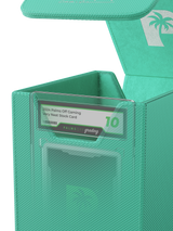 Palms Off Gaming small turquoise graded card case designed to fit PSA and BGS graded cards securely. Palms Off Gaming small turquoise graded card case designed to fit PSA and BGS graded cards securely.
