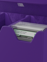 Cutout design on Palms Off Gaming large purple graded card case allows easy viewing of PSA and BGS labels.