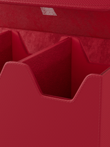 Cutout design on Palms Off Gaming large red graded card case allows easy viewing of PSA and BGS labels.