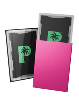 Blackout standard size deck sleeves in pink feature a textured, dual-layer fully opaque back, with a crystal-clear front. Blackout standard size deck sleeves in pink feature a textured, dual-layer fully opaque back, with a crystal-clear front.