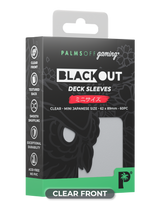 Palms Off Gaming Blackout Japanese mini size deck sleeves in clear, perfect for playing Yu-Gi-Oh! and more.