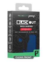 Palms Off Gaming Blackout Japanese mini size deck sleeves in navy, perfect for playing Yu-Gi-Oh! and more.