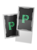 Blackout standard size deck sleeves in clear feature a textured, dual-layer back, with an anti-glare matte front. Blackout standard size deck sleeves in clear feature a textured, dual-layer back, with an anti-glare matte front.