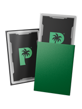 Blackout standard size deck sleeves in green feature a textured, dual-layer fully opaque back, with an anti-glare matte front. Blackout standard size deck sleeves in green feature a textured, dual-layer fully opaque back, with an anti-glare matte front.