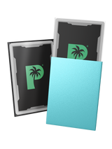 Blackout standard size deck sleeves in turquoise feature a textured, dual-layer fully opaque back, with an anti-glare matte front. Blackout standard size deck sleeves in turquoise feature a textured, dual-layer fully opaque back, with an anti-glare matte front.