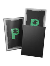 Blackout Japanese mini size deck sleeves in black feature a textured, dual-layer fully opaque back, with an anti-glare matte front. Blackout Japanese mini size deck sleeves in black feature a textured, dual-layer fully opaque back, with an anti-glare matte front.