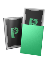Blackout Japanese mini size deck sleeves in jade feature a textured, dual-layer fully opaque back, with an anti-glare matte front. Blackout Japanese mini size deck sleeves in jade feature a textured, dual-layer fully opaque back, with an anti-glare matte front.