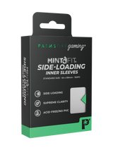 Palms Off Gaming MintFit standard size side-loading inner sleeves, designed to perfectly fit standard sized trading cards like Pokémon, Magic: The Gathering, One Piece and more.