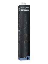 Retail packaging for Palms Off Gaming x Make Them Suffer limited edition art playmat, made for stylish and comfortable TCG play with MTG, One Piece, Pokémon and more.