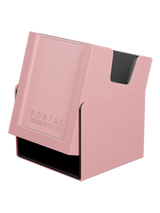 Pink Portal Nexus 100+ Deck Box by Palms Off Gaming featuring Command Case slot for leader card display.