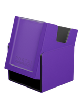 Purple Portal Nexus 100+ Deck Box by Palms Off Gaming featuring Command Case slot for leader card display.
