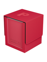 Palms Off Gaming red Portal Nexus 100+ Deck Box holding up to 100 double-sleeved or 120 single-sleeved TCG cards.