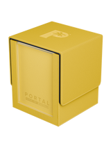 Palms Off Gaming yellow Portal Nexus 100+ Deck Box holding up to 100 double-sleeved or 120 single-sleeved TCG cards.