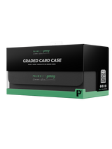 Retail packaging of Palms Off Gaming Collector's Series large black graded card case for PSA and BGS collectors.