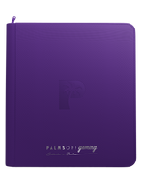 Palms Off Gaming Collector’s Series purple 12 pocket zip binder with PU leather cover, holds 480 Pokémon, MTG, Yu-Gi-Oh! Trading cards and more.