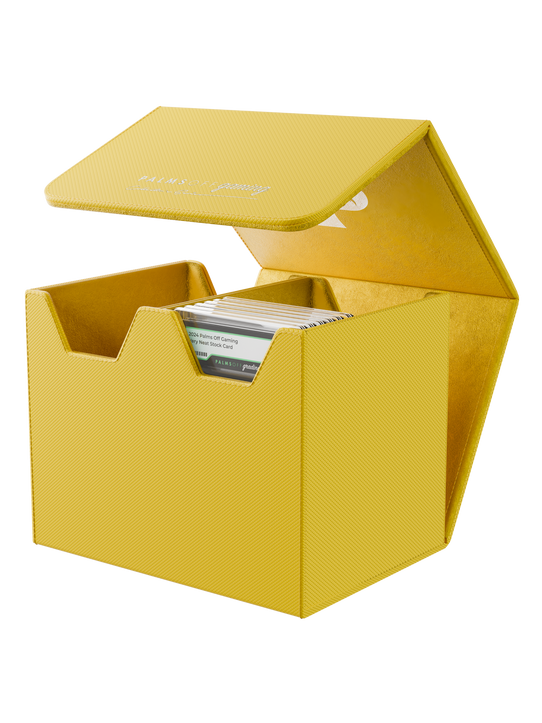 Palms Off Gaming Collector's Series medium yellow graded card case holds up to 40 PSA or BGS graded cards.