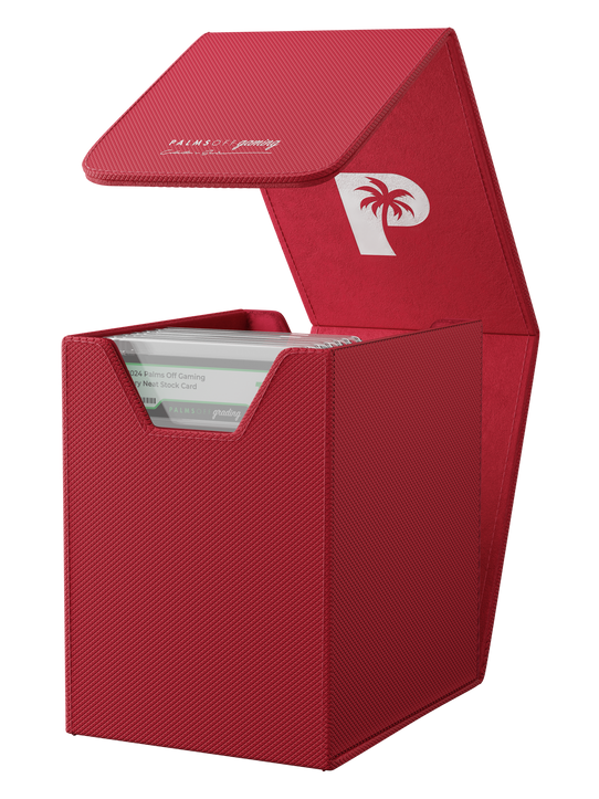 Palms Off Gaming Collector's Series small red graded card case holds up to 20 PSA or BGS graded cards.