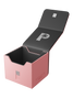 Palms Off Gaming pink Genesis Deck Box, impact-proof storage for 100 double-sleeved or 120 single-sleeved TCG cards.