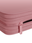 Durable pink steel zipper on Palms Off Gaming 12 pocket binder, keeping Pokémon, MTG, One Piece trading cards and more safe.