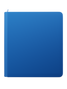 Palms Off Gaming Stealth blue 12 pocket zip binder with smooth PU leather cover, holds 480 Pokémon, MTG, Yu-Gi-Oh! Trading cards and more.