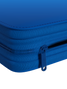 Durable blue steel zipper on Palms Off Gaming 12 pocket binder, keeping Pokémon, MTG, One Piece trading cards and more safe.