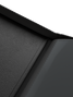Black velvet inside cover of Palms Off Gaming 9 pocket binder for premium storage of trading cards.