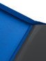 Blue velvet inside cover of Palms Off Gaming 9 pocket binder for premium storage of trading cards.